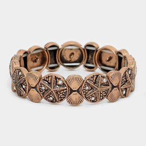 Starfish Stretch Bracelet Silver Tone Beach Nautical Jewelry for Women Gift